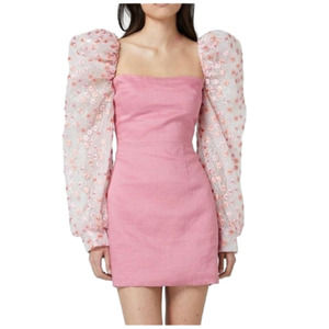 REVOLVE Atoir Pink Puff Sleeve The Madison Dress Primrose Size XL